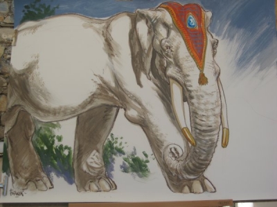 2012 - Solliès-Ville -grand dessin de l&#039;éléphant